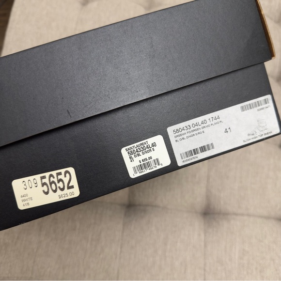 Saint Laurent Men’s SL10H Distressed High Tops with Blue & Red stripe sz 41 - Picture 13 of 14